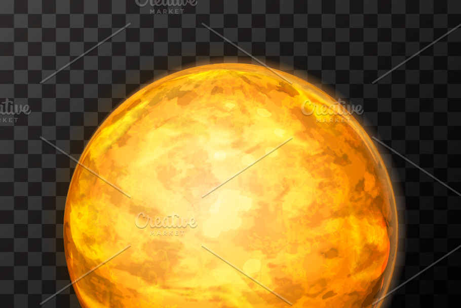 Bright realistic Venus planet