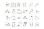 Home repair icons. Construction