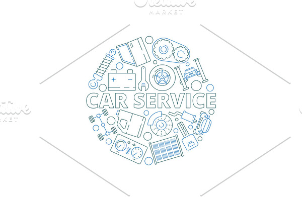 Car service background. Mechanical