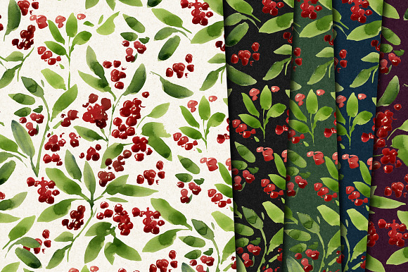 Watercolor pattern,christmas in Patterns - product preview 1