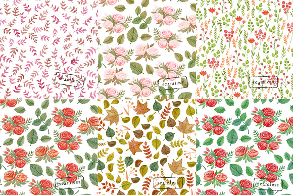 Floral seamless pattern in Patterns - product preview 2