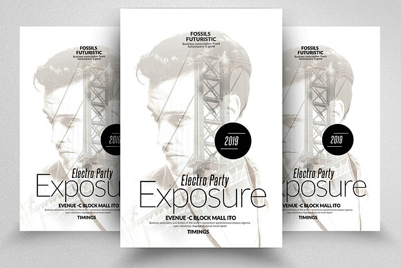 Electro & Futuristic Flyers Bundle in Flyer Templates - product preview 3