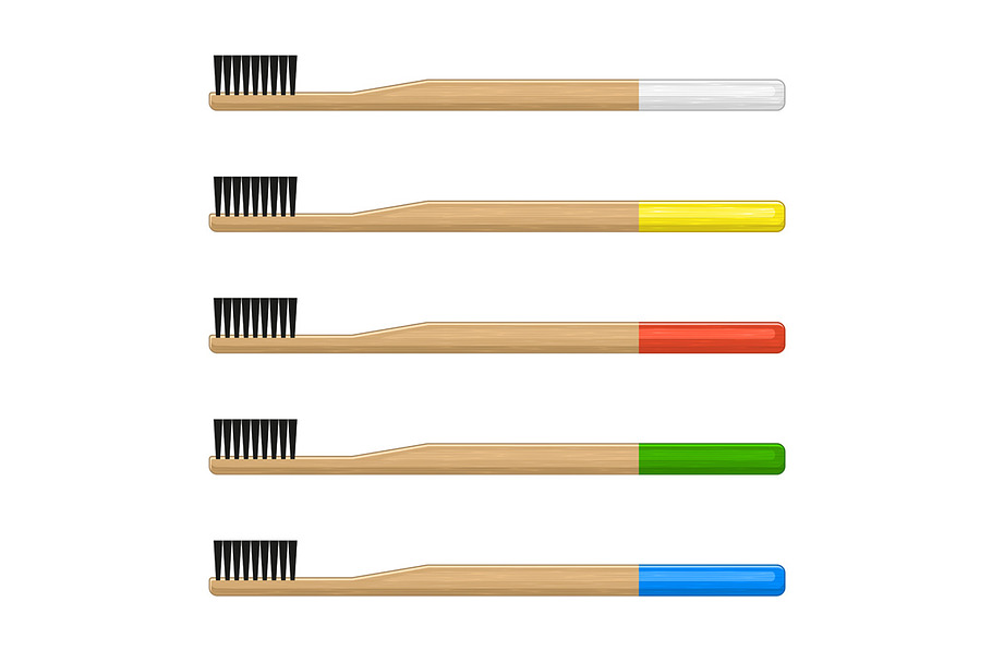 Bamboo Toothbrush Set in Objects - product preview 8
