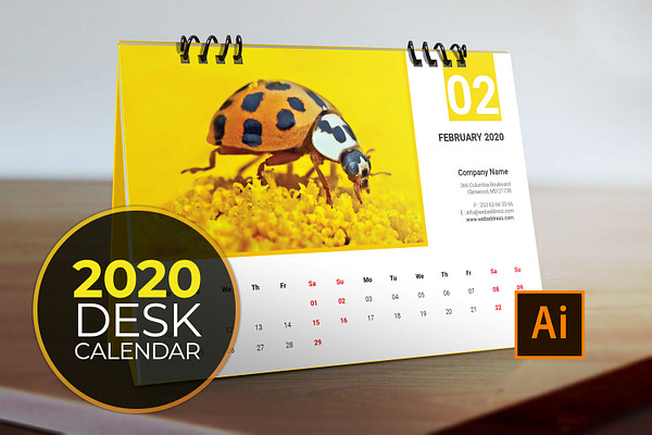 Desk Calendar for 2020 V5