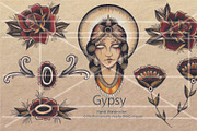 Watercolor Gypsy Clipart
