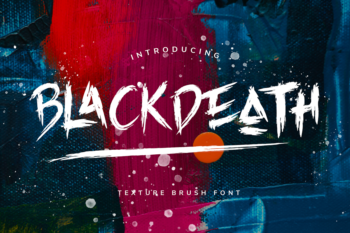 BLACKDEATH Brush Font in Script Fonts - product preview 8
