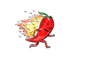  Animation Flaming Red Chili Pepper 