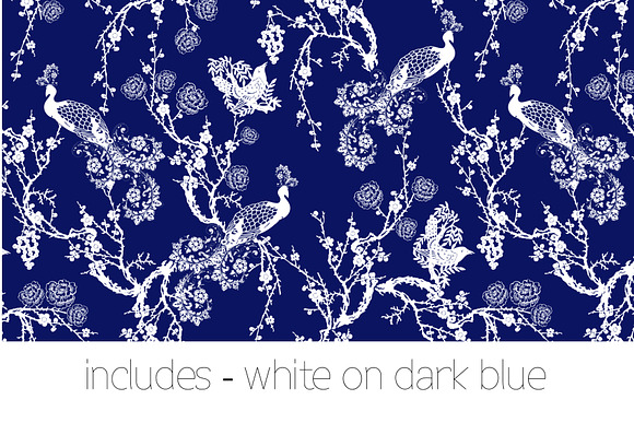 Chinoiserie Peacock - Seamless in Patterns - product preview 1