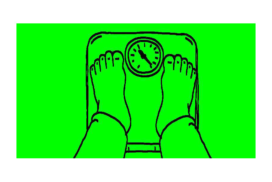 Animation Fat Feet Stepping Weighing