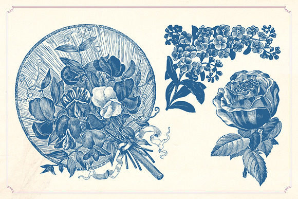 Vintage Flowers in Graphics - product preview 9
