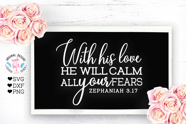 With His love - A Bible Cut File