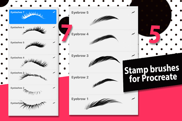 Procreate brush: eyelashes, eyebrows in Photoshop Brushes - product preview 2