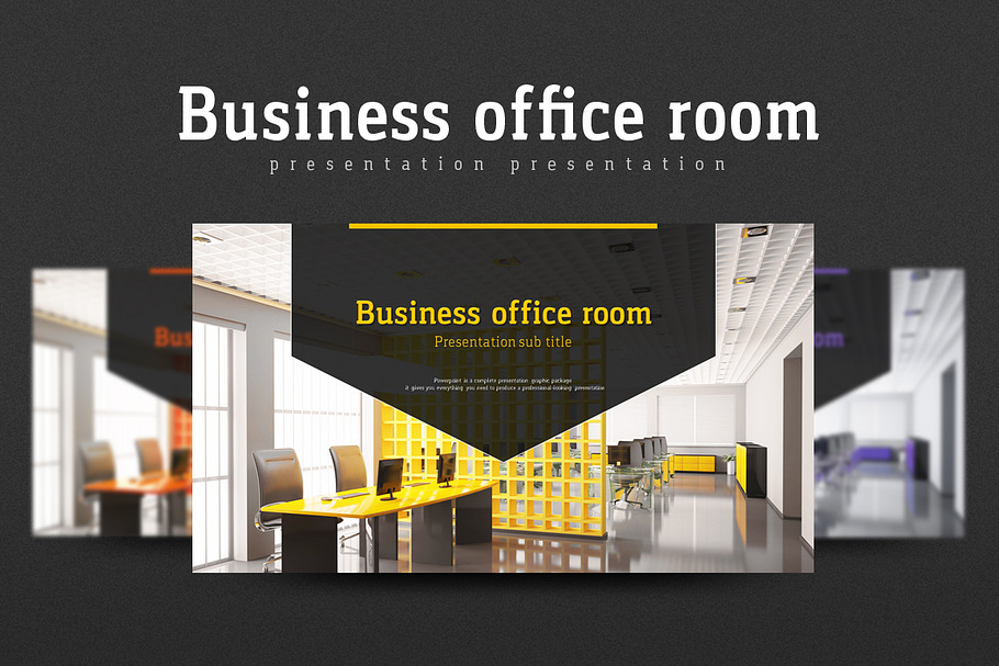 Business Office Room in Presentation Templates - product preview 8