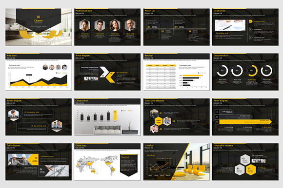 Business Office Room in Presentation Templates - product preview 1