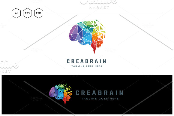 Creative Brain Logo in Logo Templates - product preview 6