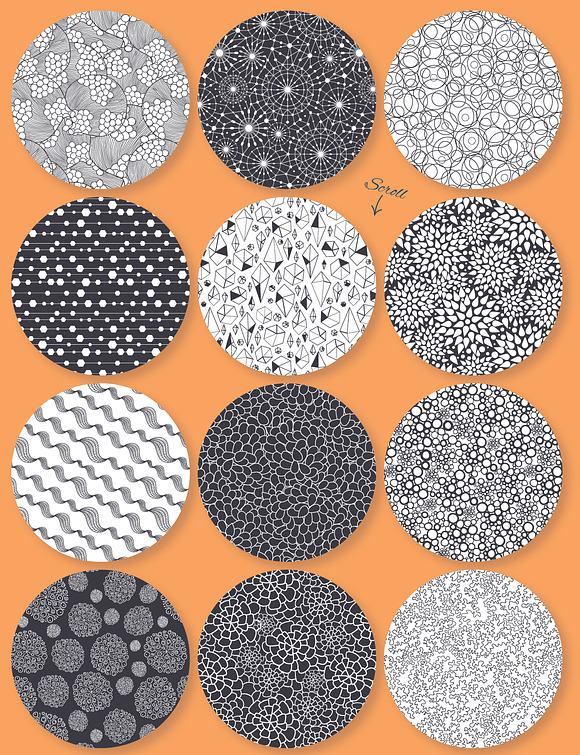 12 Premium Abstract Textures b&w in Patterns - product preview 1