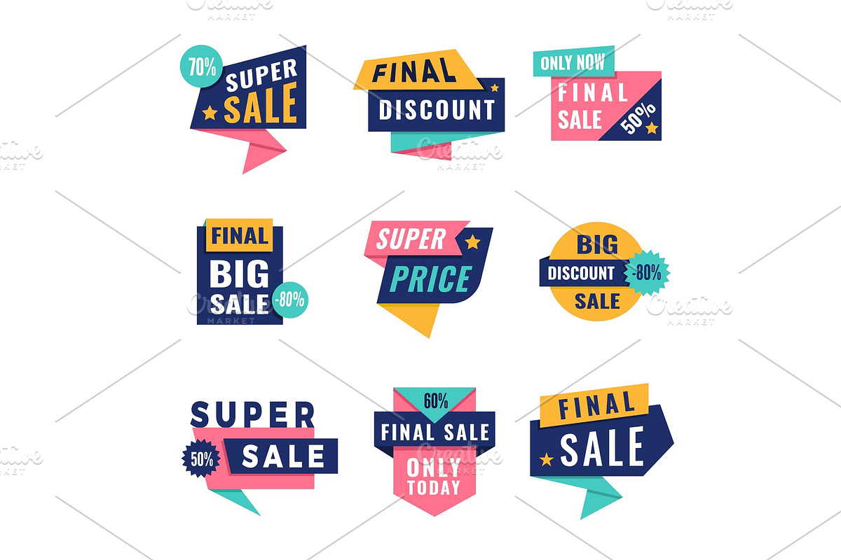 Promo badges. Offers big discount in Graphics - product preview 8