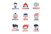 Geek logo. Business identity of