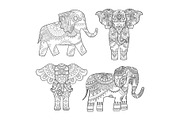 Indian elephant decoration. Animal