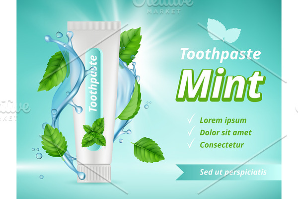 Mint toothpaste. Dent protection