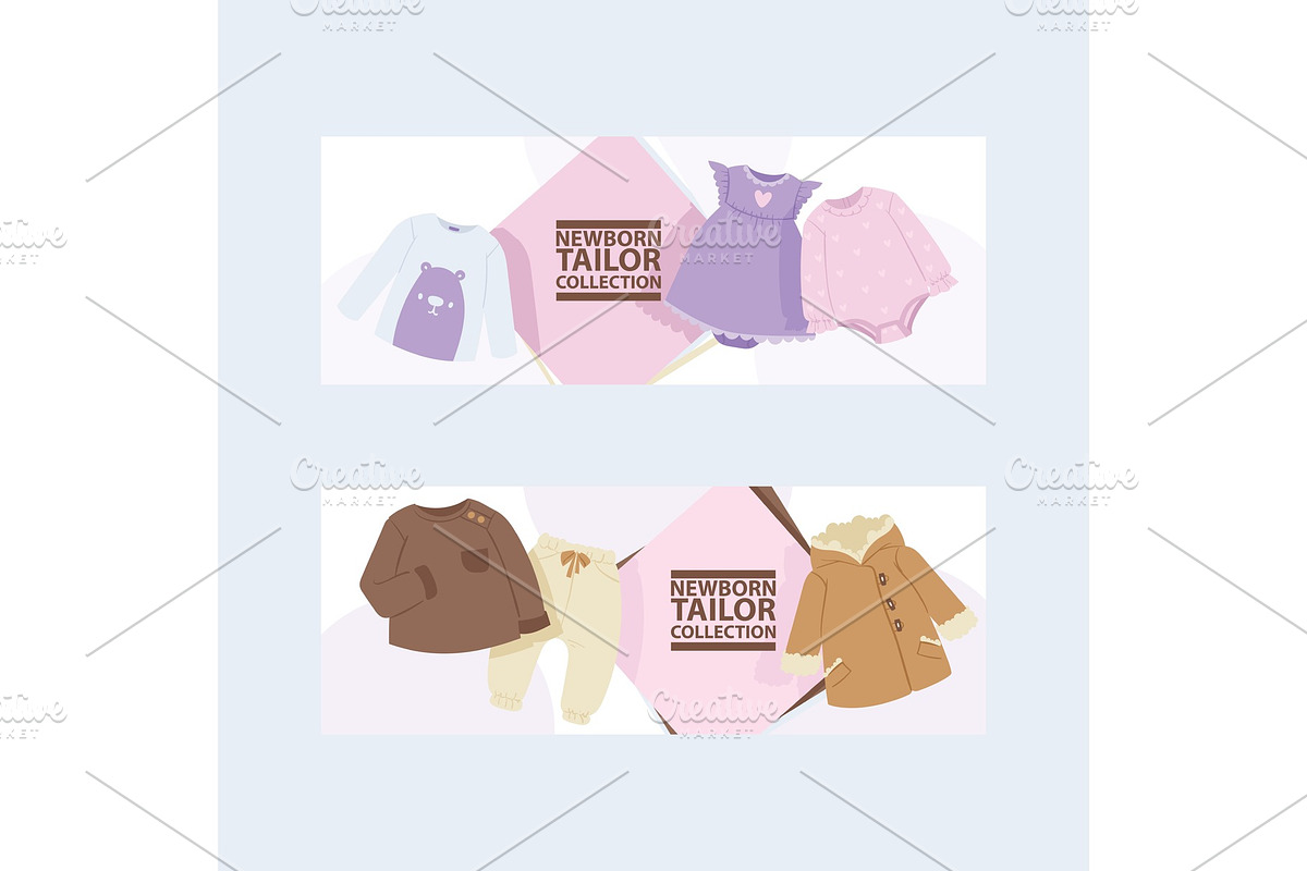 Baby clothing vector cartoon kids in Illustrations - product preview 8