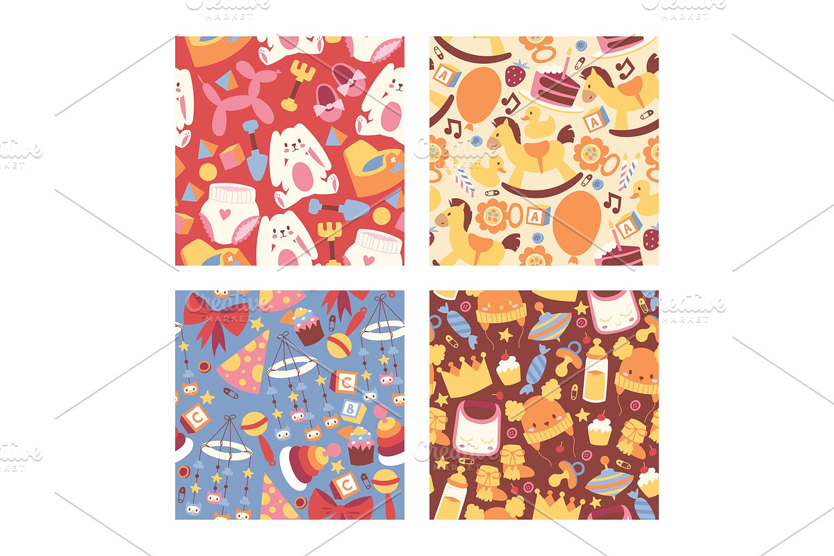 Baby shop seamless pattern vector in Illustrations - product preview 8