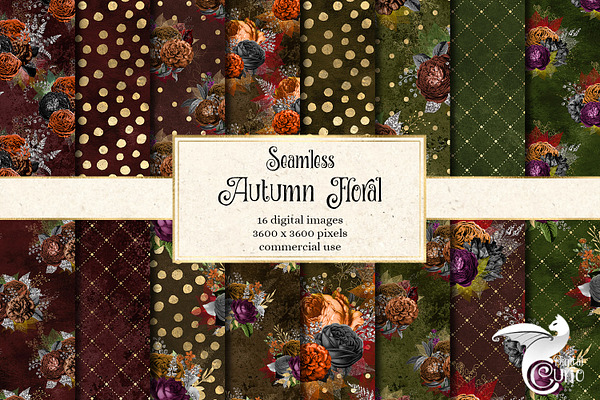 Autumn Floral Digital Paper