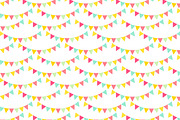 Colorful party flag garlands pattern