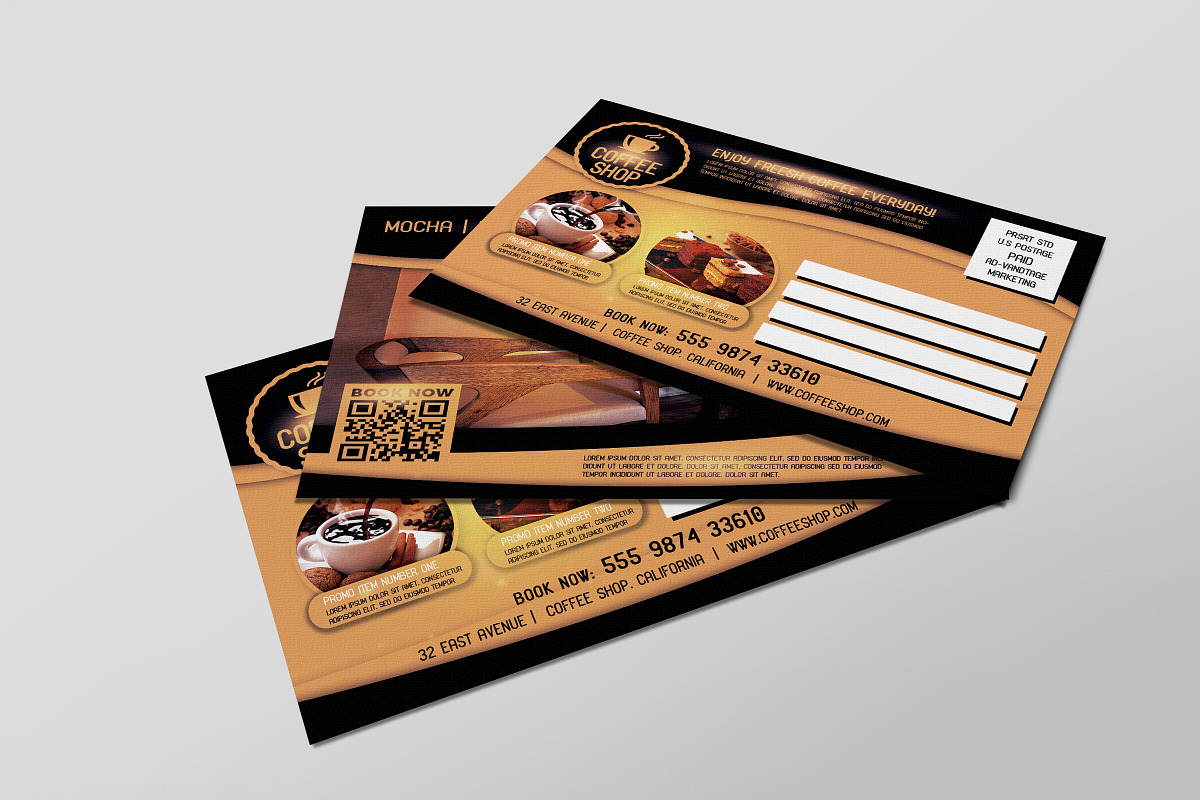 Coffee Shop Flyer in Card Templates - product preview 8