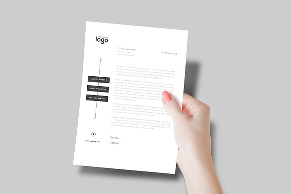Minimal Letterhead in Stationery Templates - product preview 1