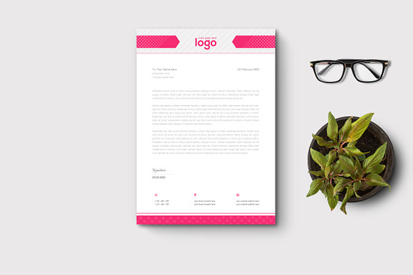 Simple Letterhead in Stationery Templates - product preview 2