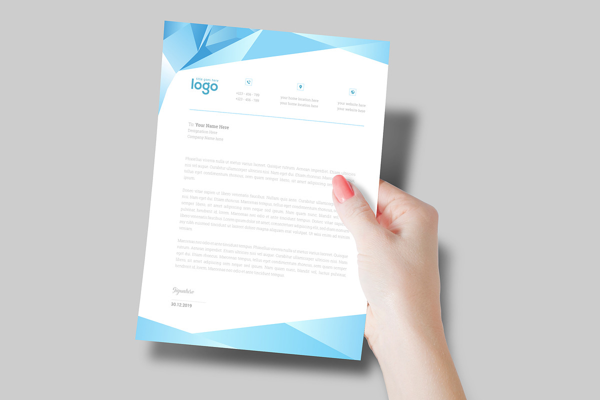 Abstract Letterhead in Stationery Templates - product preview 8