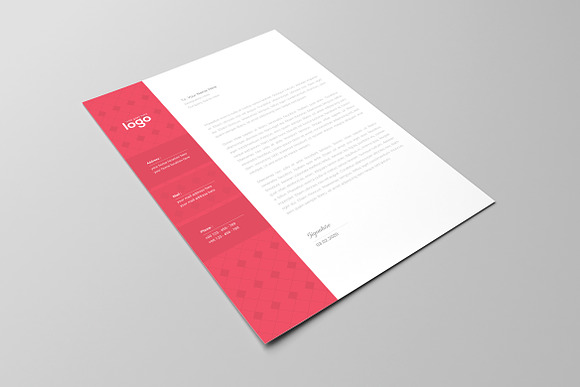 Red Letterhead Design in Stationery Templates - product preview 4