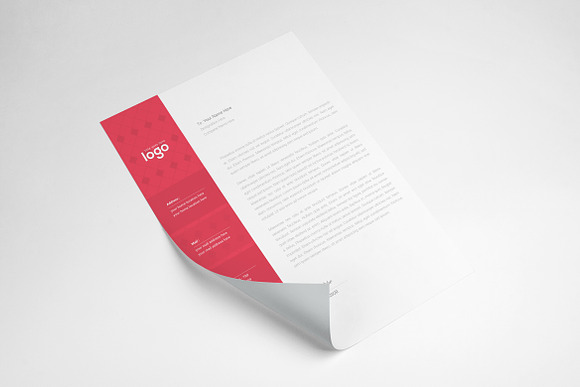 Red Letterhead Design in Stationery Templates - product preview 5