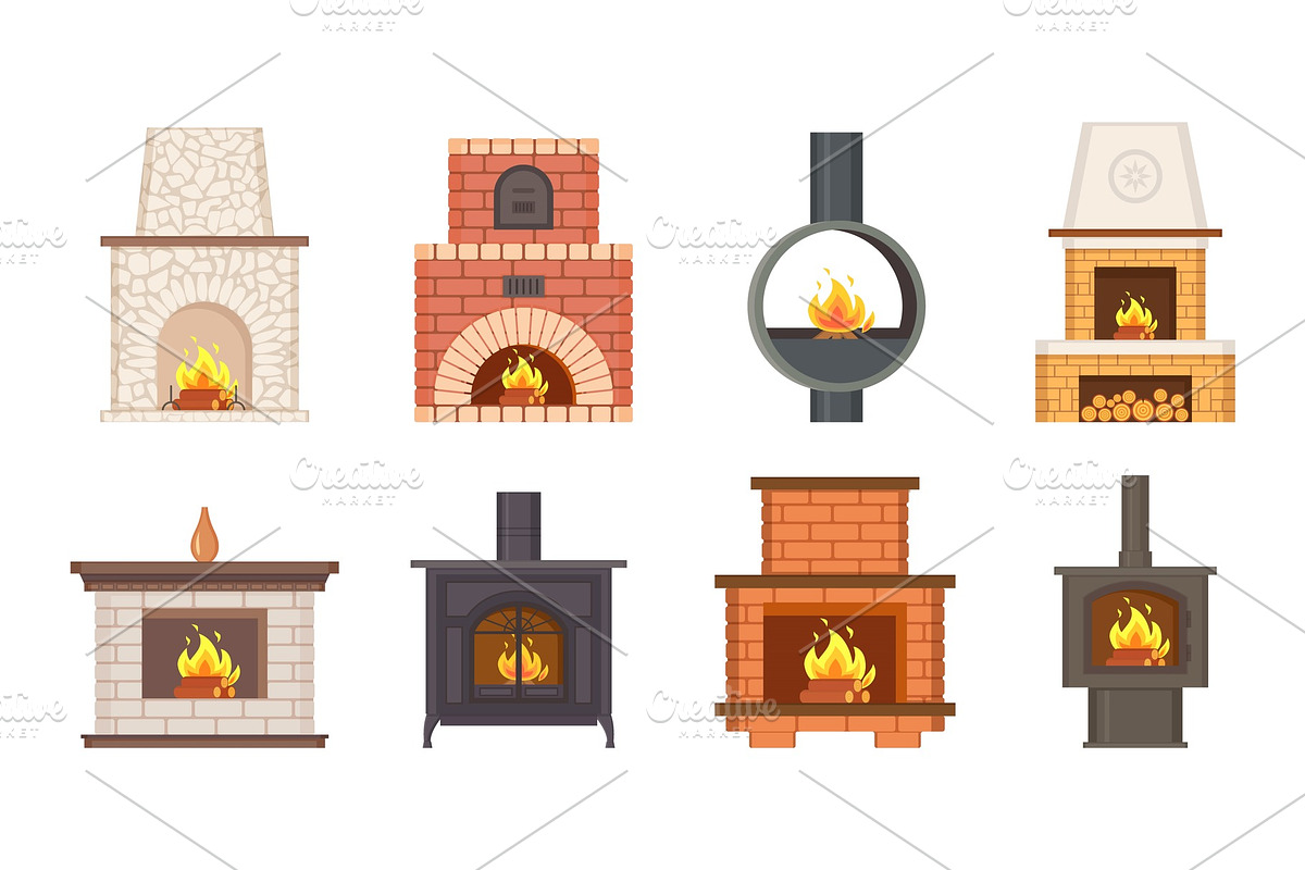 Fireplaces with Shelves and in Objects - product preview 8