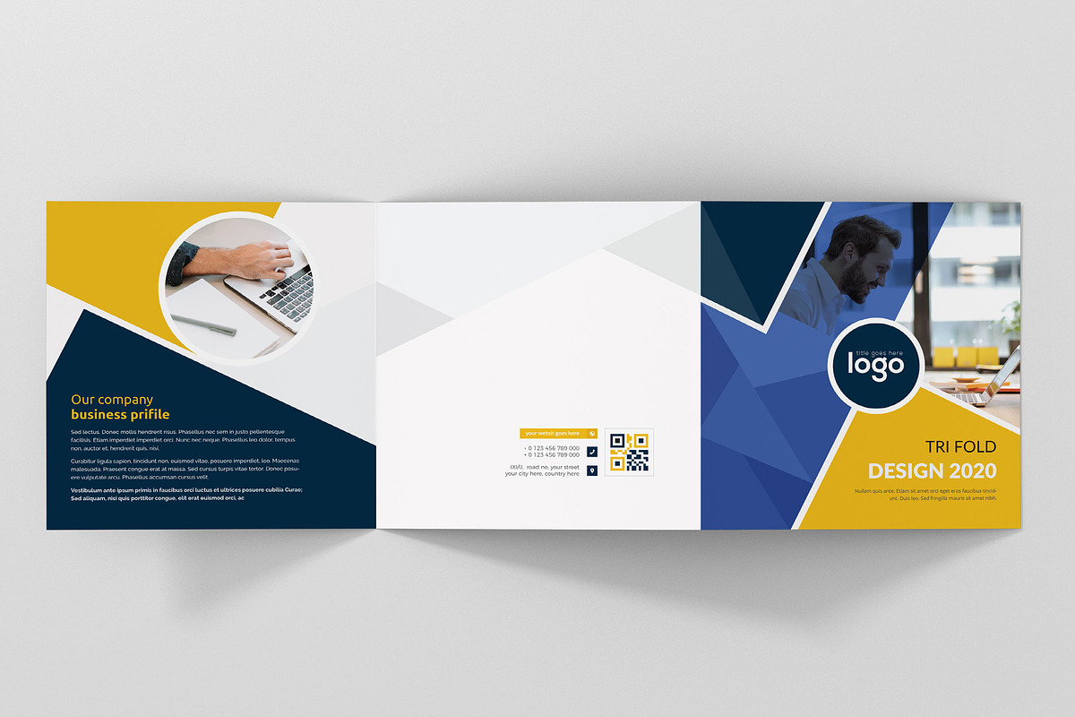 Square Tri fold Brochure in Brochure Templates - product preview 8