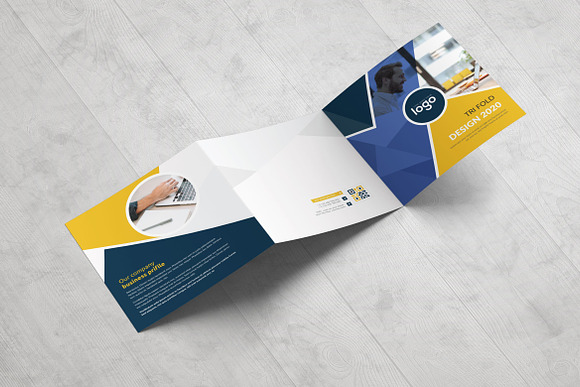 Square Tri fold Brochure in Brochure Templates - product preview 2