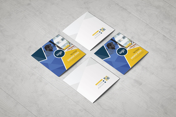 Square Tri fold Brochure in Brochure Templates - product preview 5