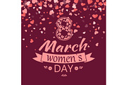 8 March Womens Day with Hearts on