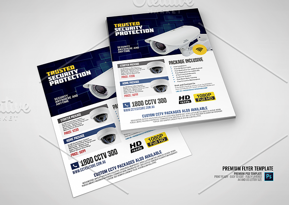 CCTV Shop Promo Flyer in Flyer Templates - product preview 2
