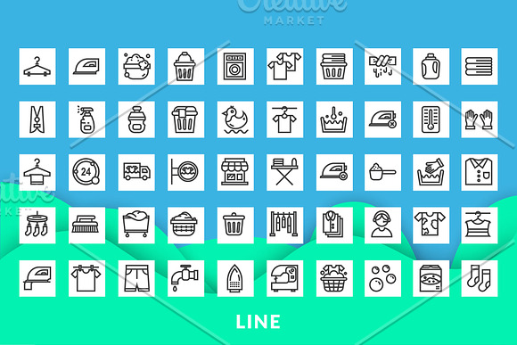 200 Laundry Icon Pack in Icons Packs - product preview 1