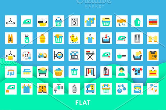 200 Laundry Icon Pack in Icons Packs - product preview 3
