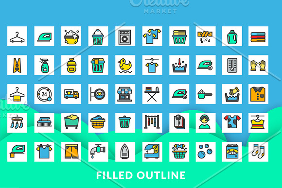 200 Laundry Icon Pack in Icons Packs - product preview 4