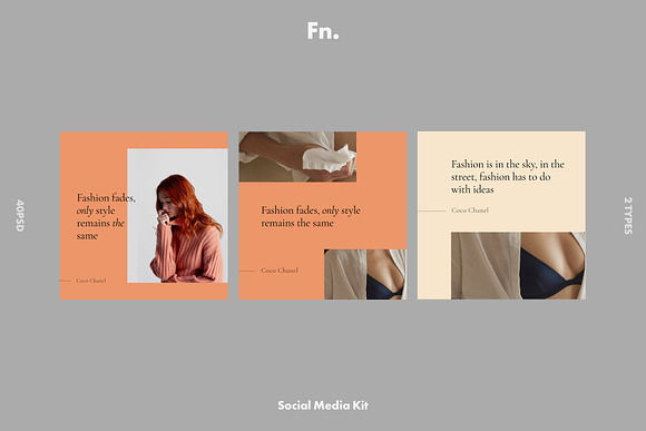 FN - Social Media Kit for Instagram in Instagram Templates - product preview 2