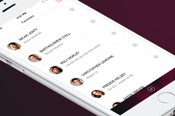 Messenger Template for iPhone in UI Kits and Libraries - product preview 3