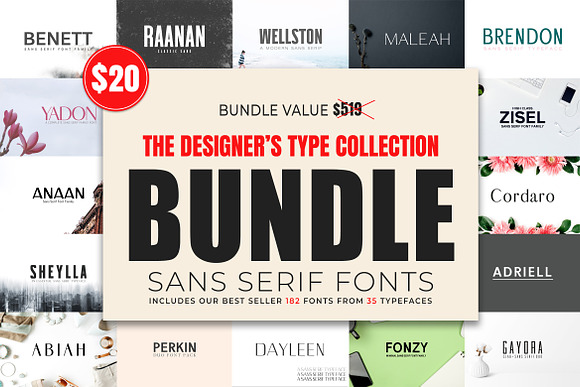 Designer's Type - Sans Serif Bundle! in Christmas Fonts - product preview 35