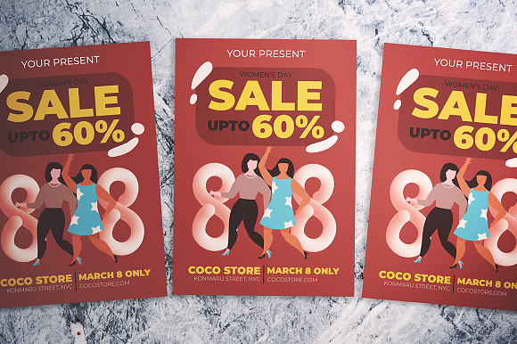 Women's Day Sale Flyer in Flyer Templates - product preview 2