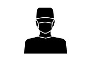 Plastic surgeon glyph icon
