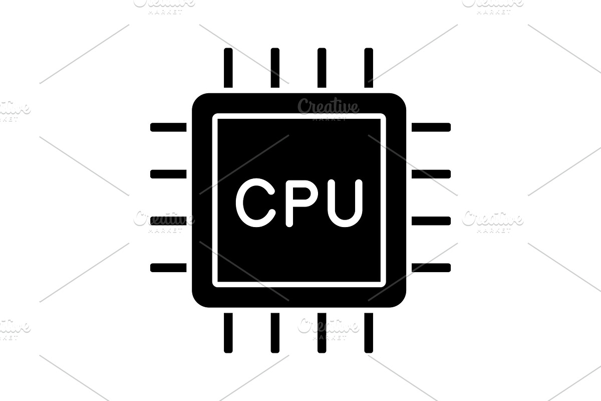 CPU glyph icon in Icons - product preview 8