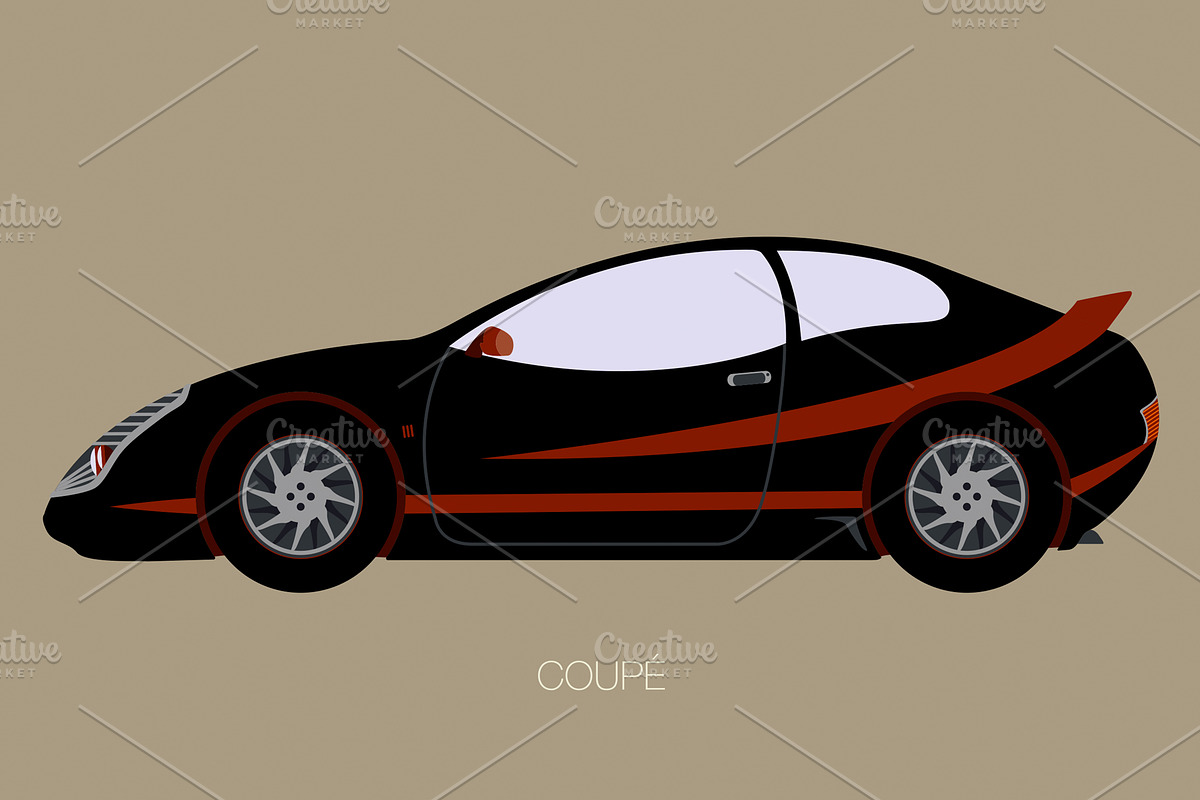 vector car fully editable in Illustrations - product preview 8
